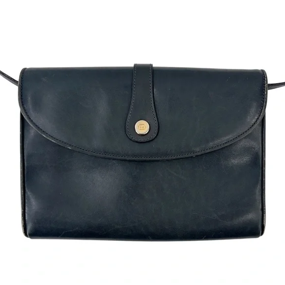 GUCCI Authenticated Vintage Black Interlocking G Leather Crossbody Bag - Picture 2 of 16